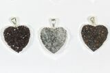 Lot: Druzy Amethyst Heart Pendants - Pieces #84082-1